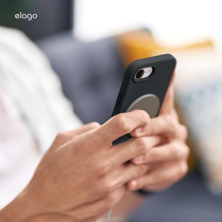 Чехол Elago Soft silicone (Liquid) Black (MagSafe) для iPhone 16e
