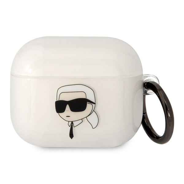 Чехол Karl Lagerfeld TPU with ring NFT Karl для Airpods 3 (2021), цвет прозрачный (KLA3HNIKTCT)