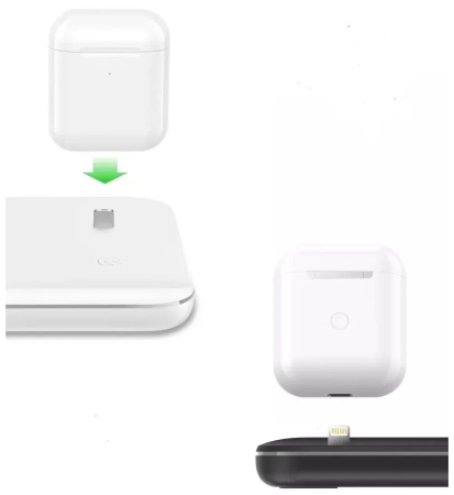 Беспроводная зарядная станция Qi Charger Station 15W 3in1, Black