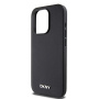 Чехол DKNY PU Grained Metal logo Hard Black (MagSafe) для iPhone 15 Pro Max, чёрный