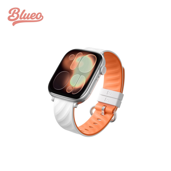 Ремешок BlueO Lollipop Silicone Watch Band для Apple Watch 40/41/42 mm, White Orange