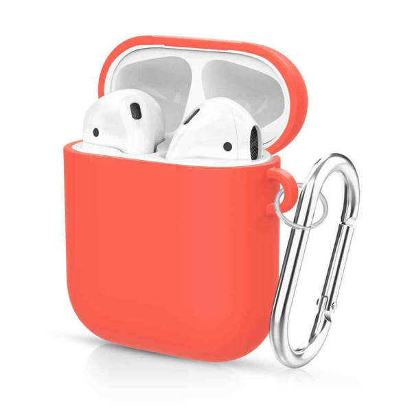 Чехол для AirPods 2 с карабином (Peach)