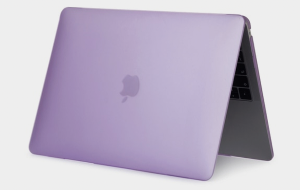 Чехол пластиковый для Macbook Air 13 M2, фиолетовый прозрачный