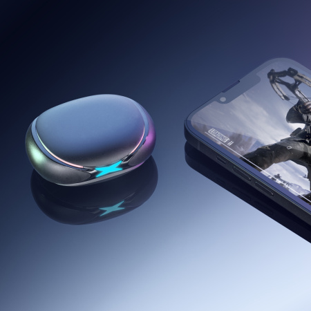 Игровые беспроводные наушники Deppa Air Play, BT 5.3, зарядный чехол 300 мАч, черный (44197)