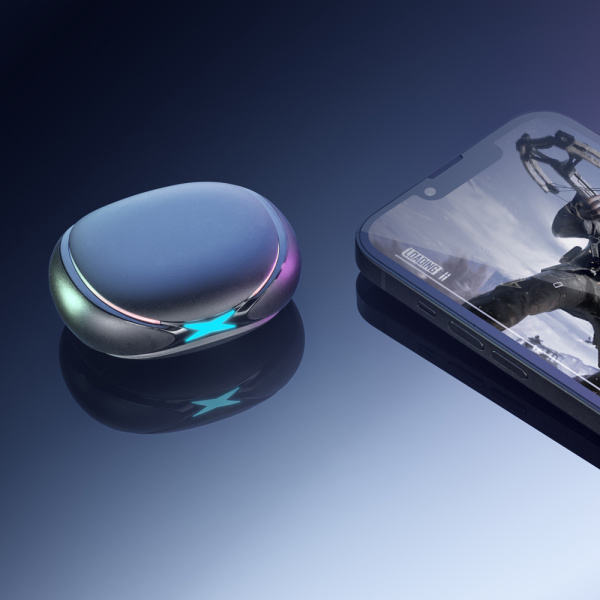 Игровые беспроводные наушники Deppa Air Play, BT 5.3, зарядный чехол 300 мАч, черный (44197)