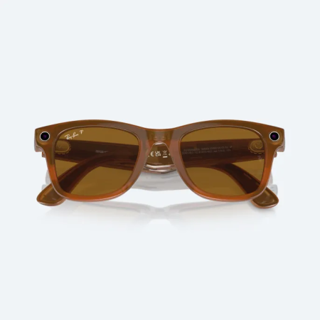 Умные очки Ray-Ban Smart Glasses Wayfarer Shiny Caramel/Polar Brown