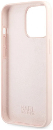 Чехол CG Mobile Karl Lagerfeld Liquid silicone Karl & Choupette Hard для iPhone 13 Pro Max, цвет Розовый (KLHCP13XSSKCI)