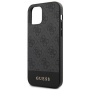 Чехол CG Mobile Guess 4G PU Stripe Metal logo Hard для iPhone 12 Pro Max, цвет Серый (GUHCP12LG4GLGR)
