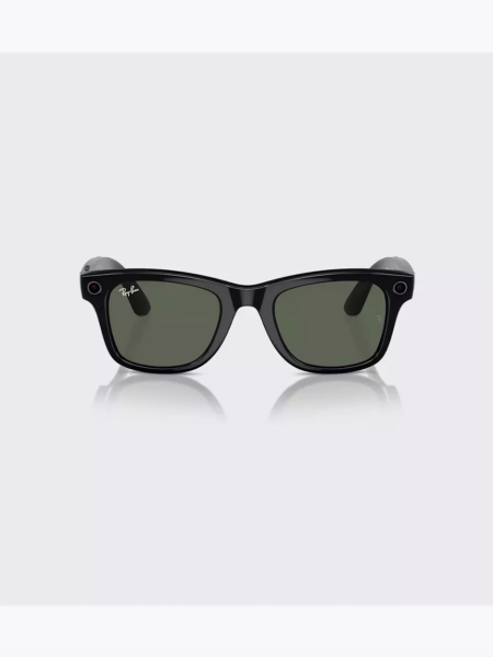 Умные очки Ray-Ban Smart Glasses Wayfarer Shiny Black/G15 Green, RW4006, Монохромные, без автозатемнения