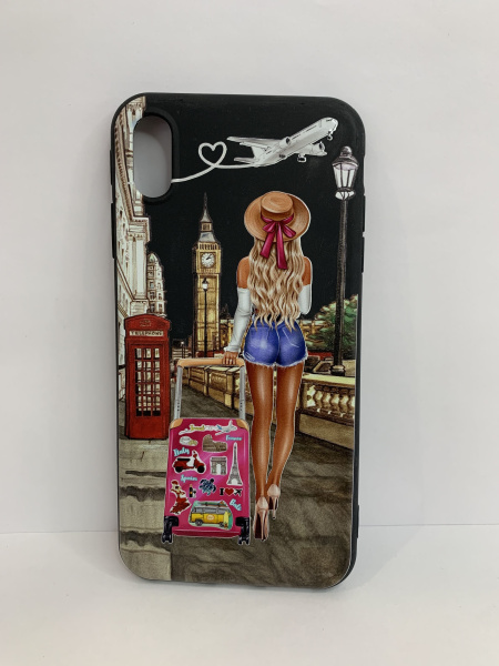 Чехол силиконовый для iPhone XS MAX Supremeparty girl 1, цвет Черный