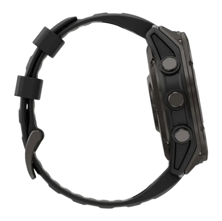 Смарт часы Garmin fenix 8 Pro, 51 мм, AMOLED, титан с DLC, сапфир, каштановый кожаный ремешок, силиконовый ремешок цвета «графитовый/чёрный»