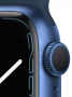 Apple Watch Series 7, 41 mm, Корпус из алюминия синего цвета, спортивный ремешок «Тёмный ультрамарин»