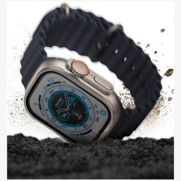 Защитное стекло Uniq OPTIX DUO PRO Anti-reflective Glass + Stainless steel frame для Apple Watch Ultra 49 мм
