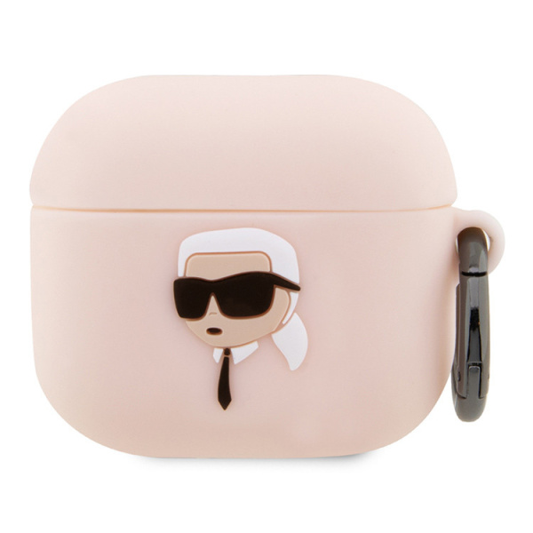 Чехол Karl Lagerfeld Silicone case with ring NFT 3D Karl для Airpods 3 (2021),цвет розовый (KLA3RUNIKP)