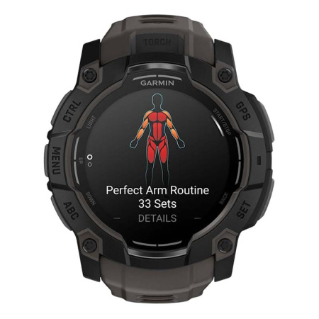 Смарт часы Garmin INSTINCT 3 AMOLED 50мм Black, черный с угольно-черным ремешком