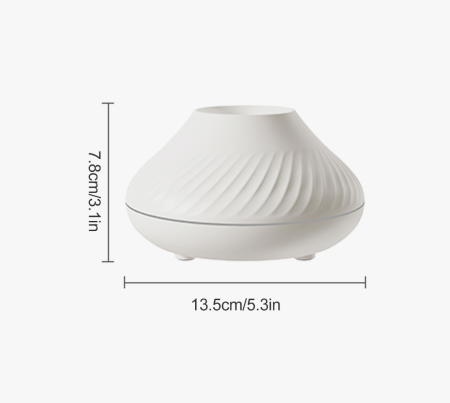 Ароматический увлажнитель воздуха с имитацией пламени, White