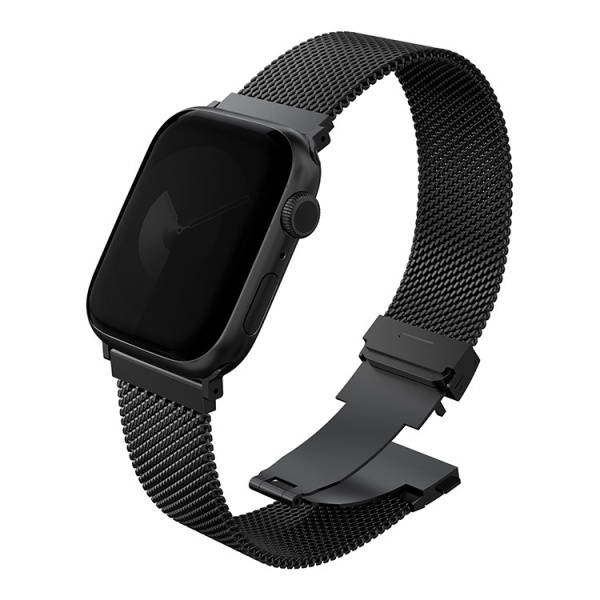Ремешок Uniq Dante PRO Strap Mesh Steel Graphite Black для Apple Watch 42/41/40 mm