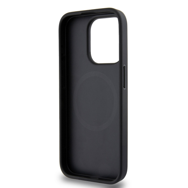 Чехол DKNY PU Grained Metal logo Hard Grey (MagSafe) для iPhone 15 Pro Max, серый