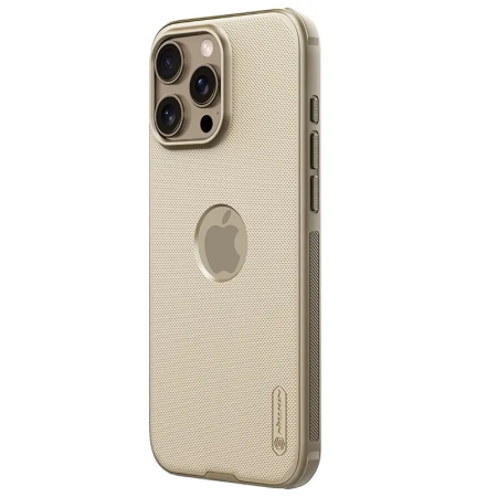 Чехол Nillkin Frosted Shield Pro (Logo hole) Golden для iPhone 16 Pro