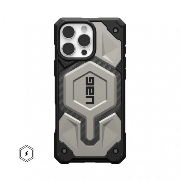 Чехол UAG Monarch Pro с MagSafe для iPhone 16 Pro Max, Titanium (114457113636)