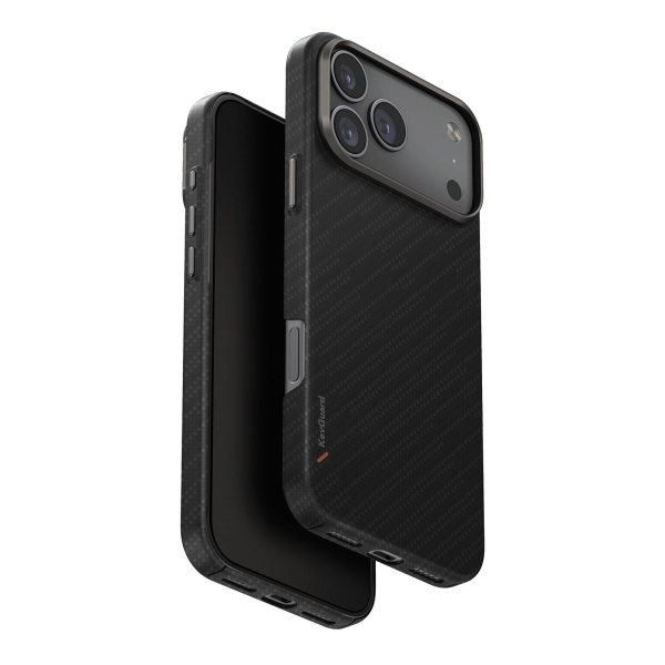 Чехол Uniq KEVA EDGE Full Kevlar Carbon Black (MagSafe) для iPhone 17 Pro Max
