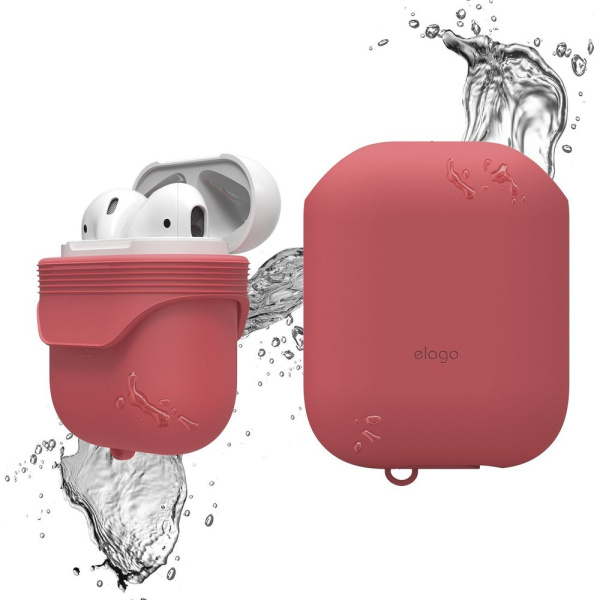 Водонепроницаемый чехол Elago Waterproof Case для AirPods, цвет "Итальянская роза" (EAPWF-BA-IRO)