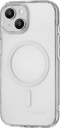 Чехол защитный uBear Real Mag Case, iPhone 15, MagSafe, усиленный, прозрачный (CS252TT61RL-I23M)