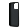 Чехол DKNY PU Stack metal logo Hard + Hand strap Black для iPhone 15 Pro, чёрный
