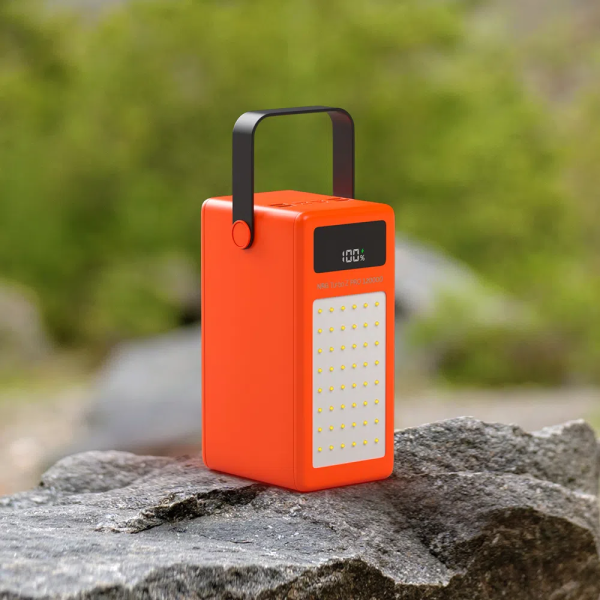 Внешний аккумулятор Deppa NRG Turbo Z 120000 mAh, 22.5W (4x Type-A; 1x Type-C; Micro USB; Lighting) Оранжевый (33662)