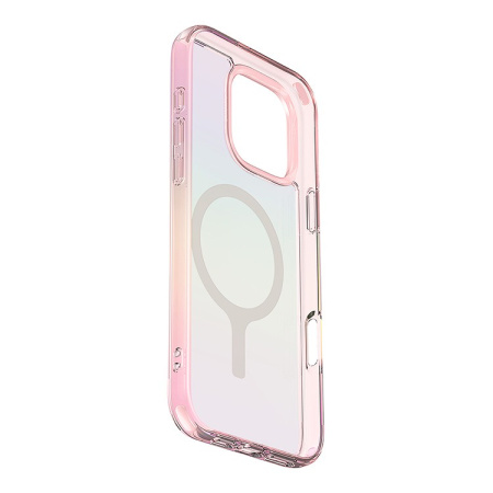 Чехол Uniq Iridescia (hologrophic) Pink Prism (Magsafe) для iPhone 16 Pro