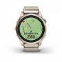 Смарт часы Garmin Epix Pro (Gen 2) Sapphire Edition 42 мм, золотистый корпус с нейлоновым ремешком сливочного цвета