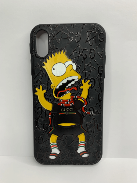 Чехол силиконовый для iPhone XR supreme Bart 3, цвет Черный