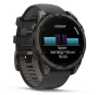 Смарт часы Garmin Fenix 8, 47 мм, AMOLED, Sapphire Carbon Gray DLC Titanium with Black/Pebble Gray Silicone Band