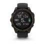 Смарт часы Garmin Fenix 8, 47 мм, Solar, Sapphire Carbon Gray DLC Titanium with Black/Pebble Gray Silicone