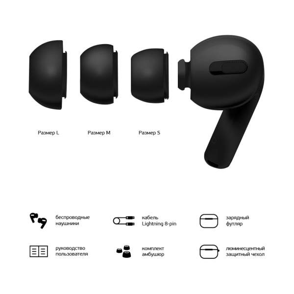 Беспроводные наушники Deppa Air Pro 2, Черный (44170)