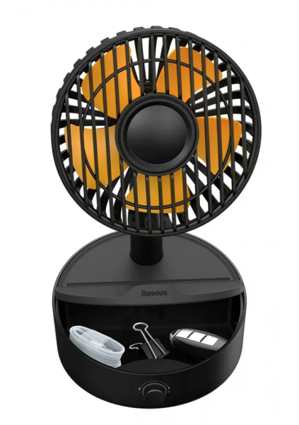 Вентилятор с беспроводной зарядкой Baseus Hermit Desktop Wireless Charger With Oscillatin WXYZ-B01