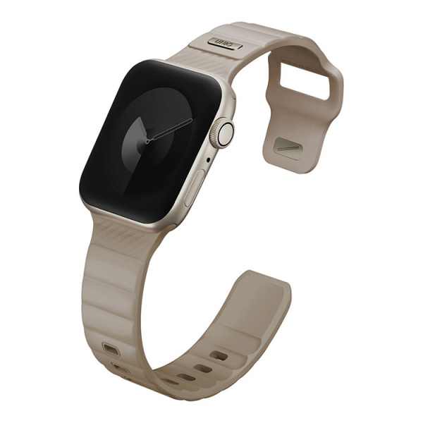 Силиконовый ремень Uniq STRIDE FKM Rubber Iceplant для Apple Watch 38/40/41mm, Pale Khaki