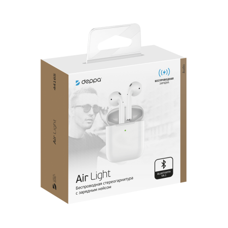 Беспроводные наушники Deppa Air Light, White (44165)