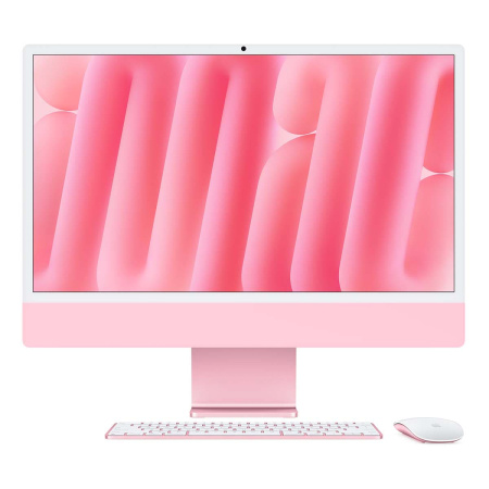 Apple iMac 24" (M4 10C CPU, 10C GPU, 2024) 16 ГБ, 256 ГБ (MWV43) Pink, розовый