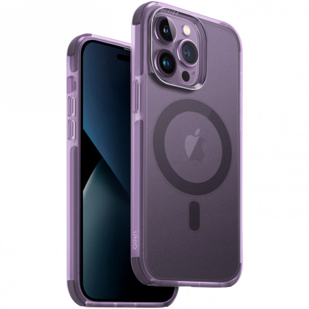 Чехол Uniq Combat AF (MagSafe) для iPhone 14 Pro, цвет Фиолетовый (Purple) (IP6.1P(2022)-COMAFMPUR)