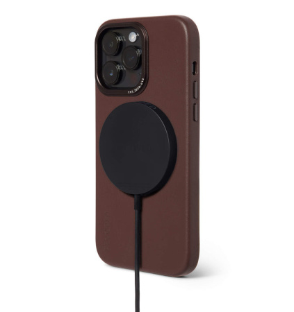 Защитный чехол Decoded Leather BackCover MagSafe для iPhone 14 Pro, brown