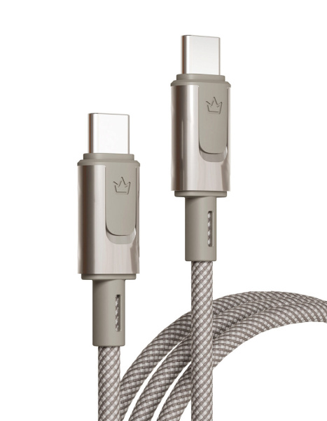 Кабель VLP Force Line [USB-C - USB-C] 100W 120см, Натуральный титан (1036003)
