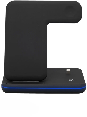 Беспроводная зарядная станция Qi Charger Station 15W 3in1, Black