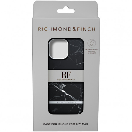 Чехол Richmond & Finch для iPhone 13 Pro Max, цвет "Черный мрамор" (Black Marble) (R47035)