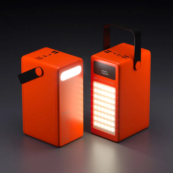 Внешний аккумулятор Deppa NRG Turbo Z 120000 mAh, 22.5W (4x Type-A; 1x Type-C; Micro USB; Lighting) Оранжевый (33662)
