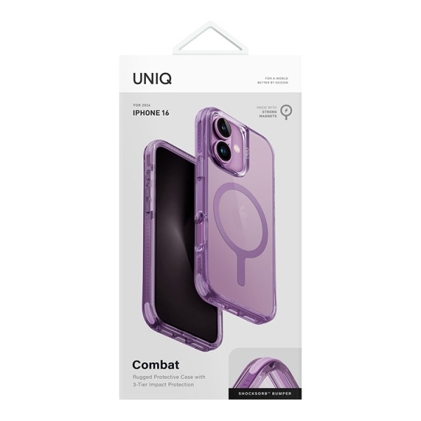 Чехол Uniq Combat Grape Pink (MagSafe) для iPhone 16