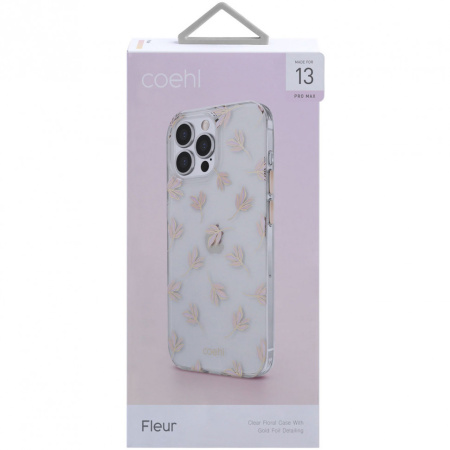 Чехол Uniq COEHL Fleur для iPhone 13 Pro Max, цвет Розовый (IP6.7HYB(2021)-FLRPNK)