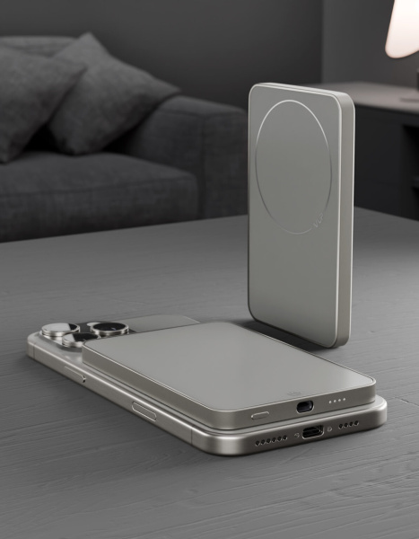 Внешний аккумулятор VLP Diamond Energy MagSafe 5000 mAh, Натуральный титан (1044002)