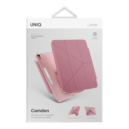 Чехол Uniq Camden для iPad 11"(2025) / 10.9"(2022), розовый