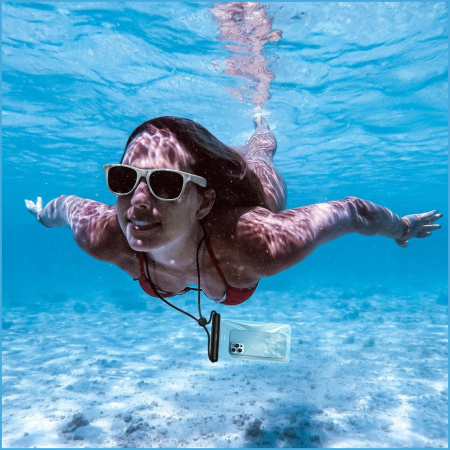 Водонепроницаемый чехол Baseus Cylinder Slide-cover Waterproof Bag Pro, цвет Белый (FMYT000002)